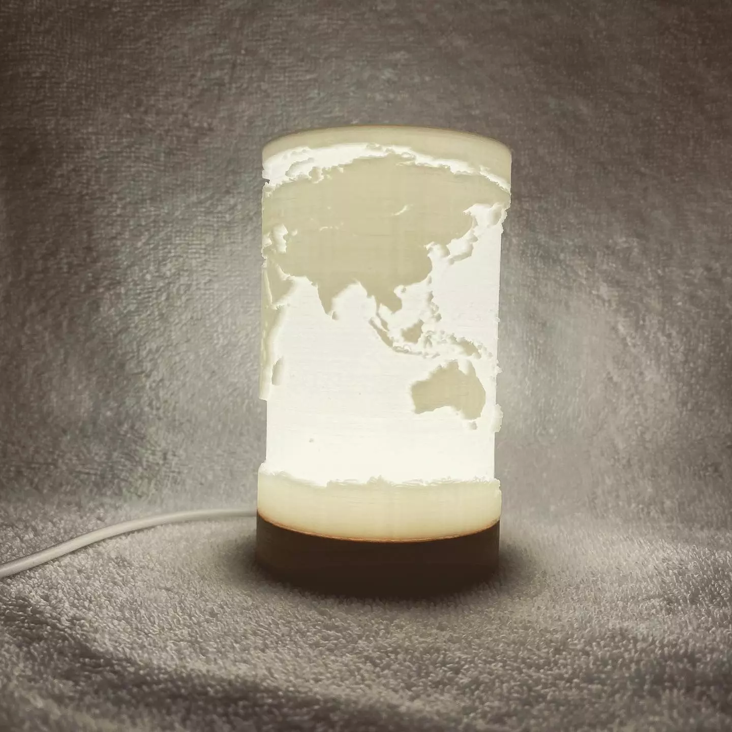 Worldmap moodlight 3D print model_0