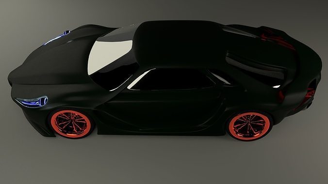 gaming Sport Car  Low-poly 3D model 6