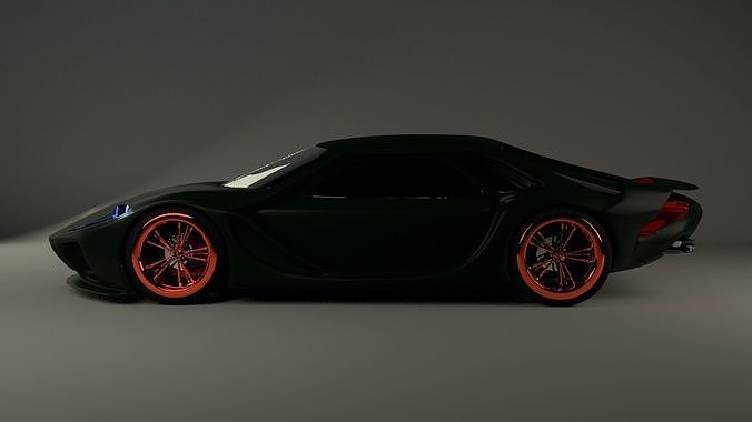 gaming Sport Car  Low-poly 3D model 7