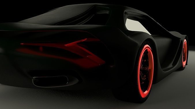 gaming Sport Car  Low-poly 3D model 4