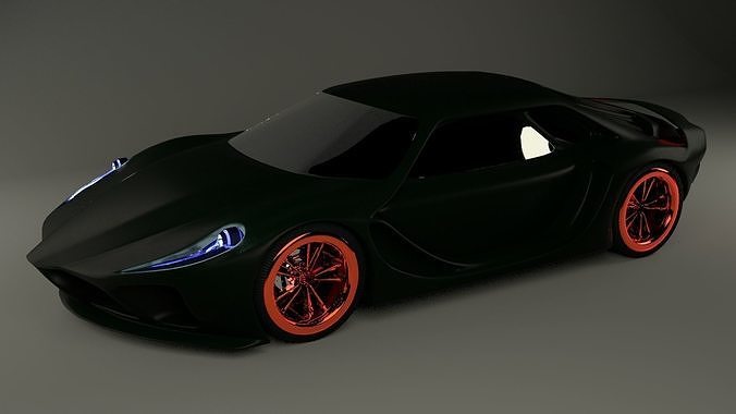 gaming Sport Car  Low-poly 3D model 2