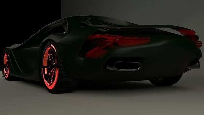 gaming Sport Car  Low-poly 3D model 3