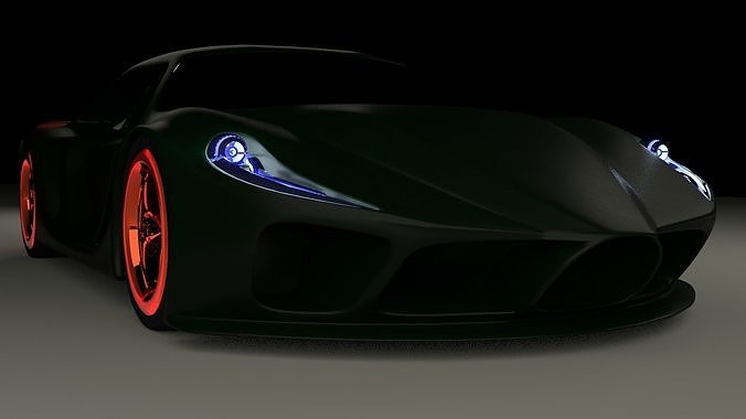 gaming Sport Car  Low-poly 3D model 5
