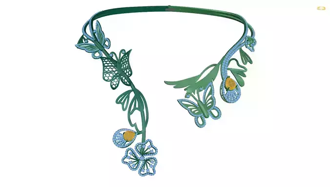 necklaces necklace with flowers and leaves