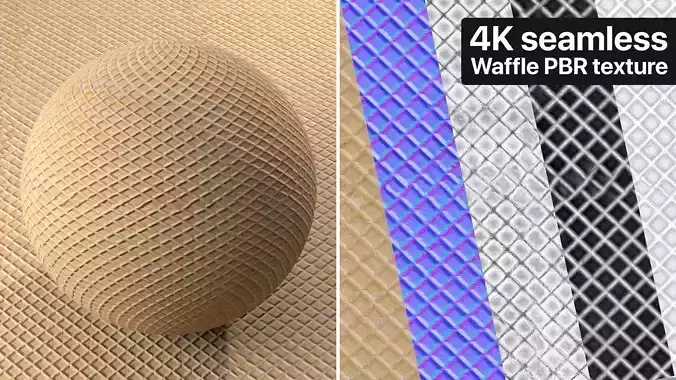 Ice Cream Waffle Photogrammetry based Texture