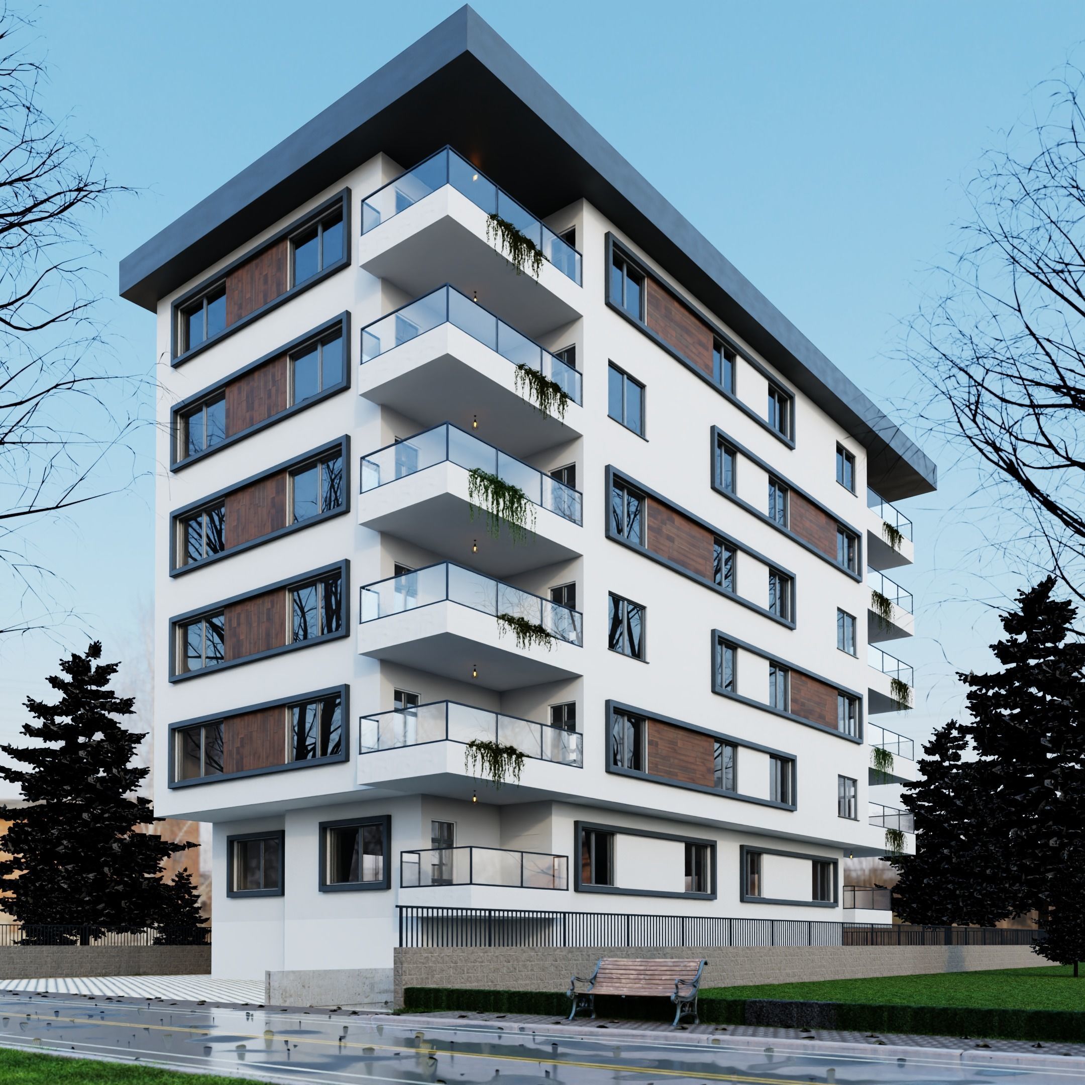 Blender Apartment Scene Low-poly 3D model_1