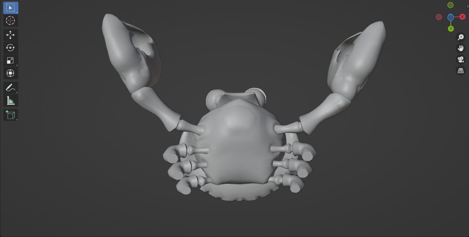 Stylized Crab rigged 3D model_4