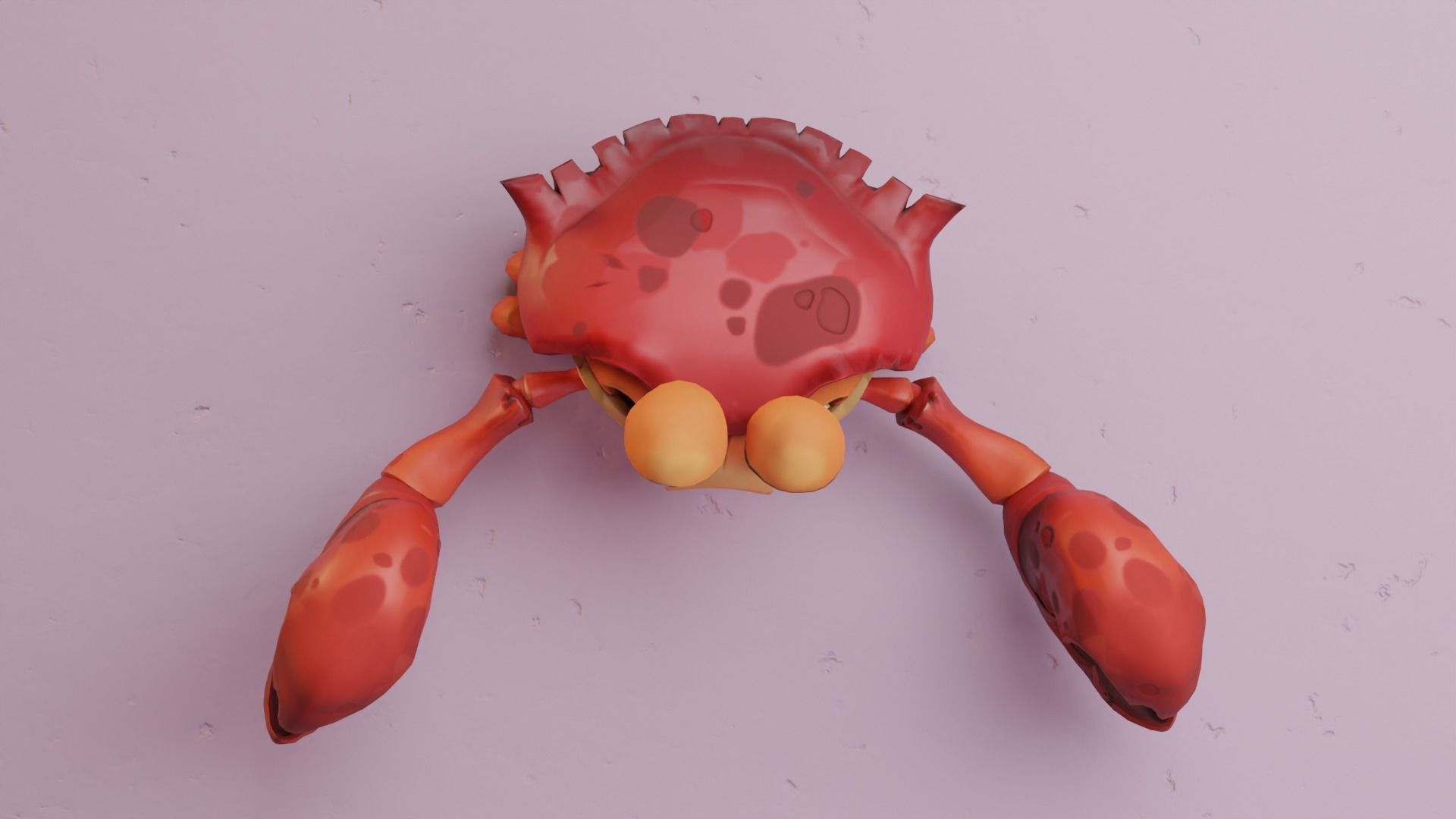 Stylized Crab rigged 3D model_8