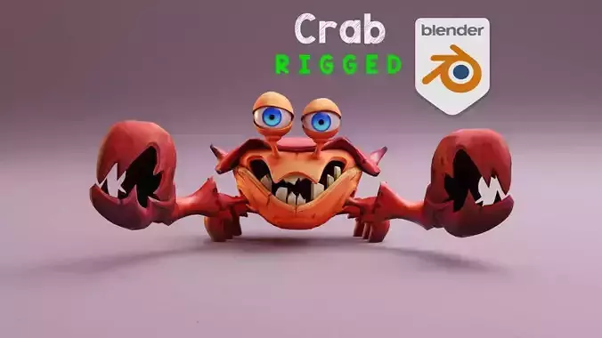 Stylized Crab rigged