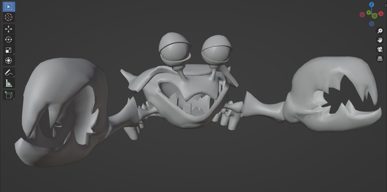 Stylized Crab rigged 3D model_5