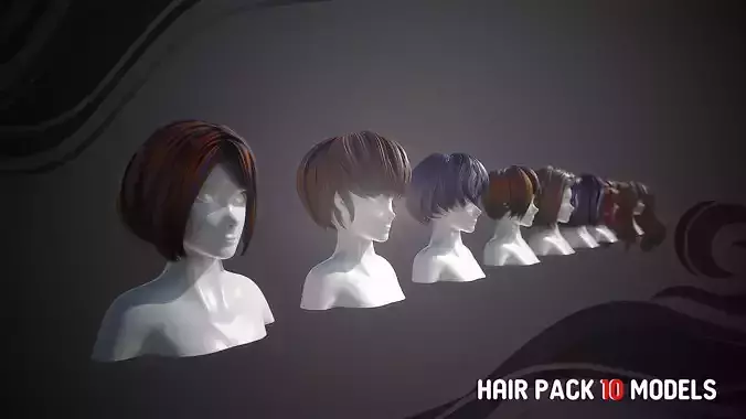 Hair Pack 10 Models