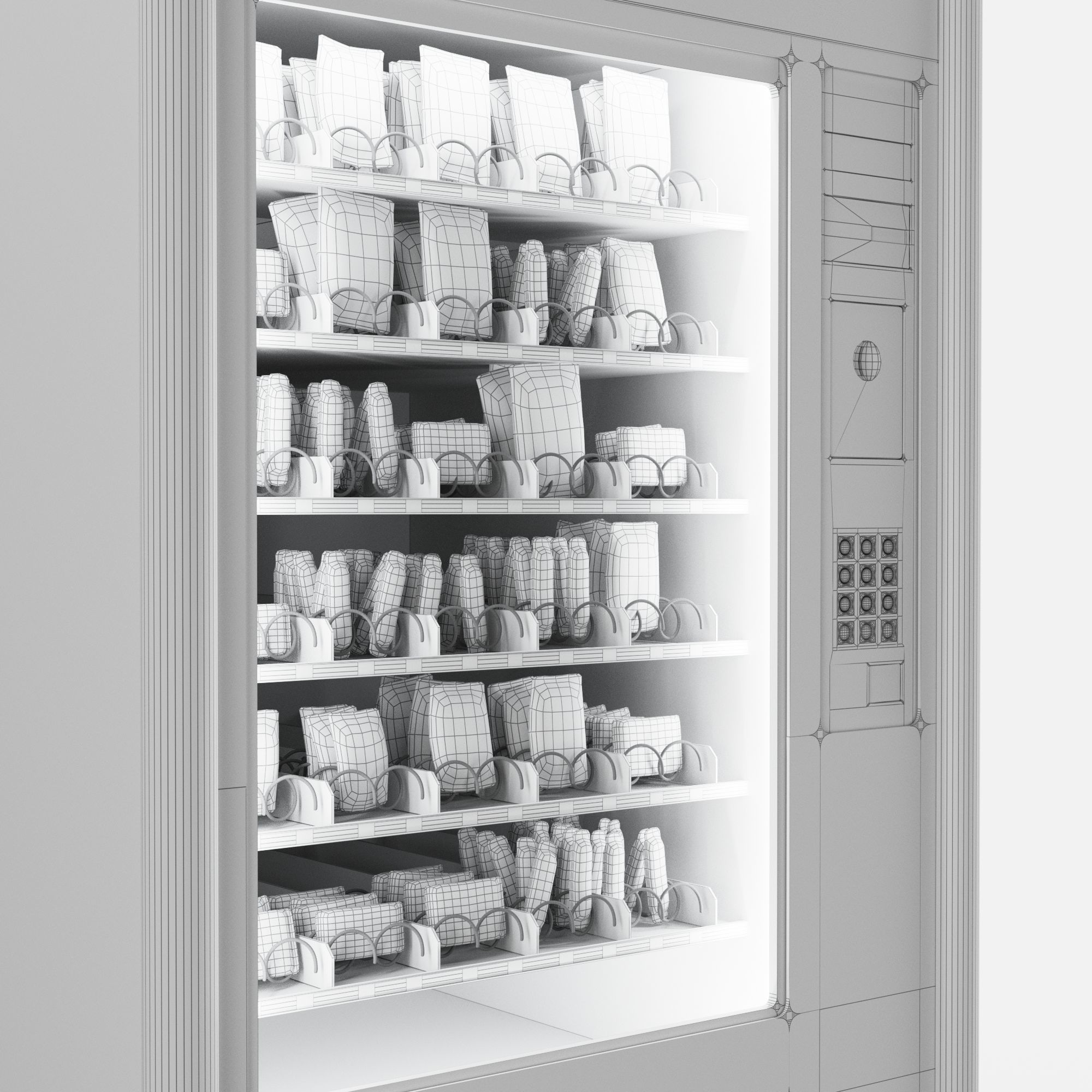 Vending machine - Dispenser - Snack and Drinks 3D model_4
