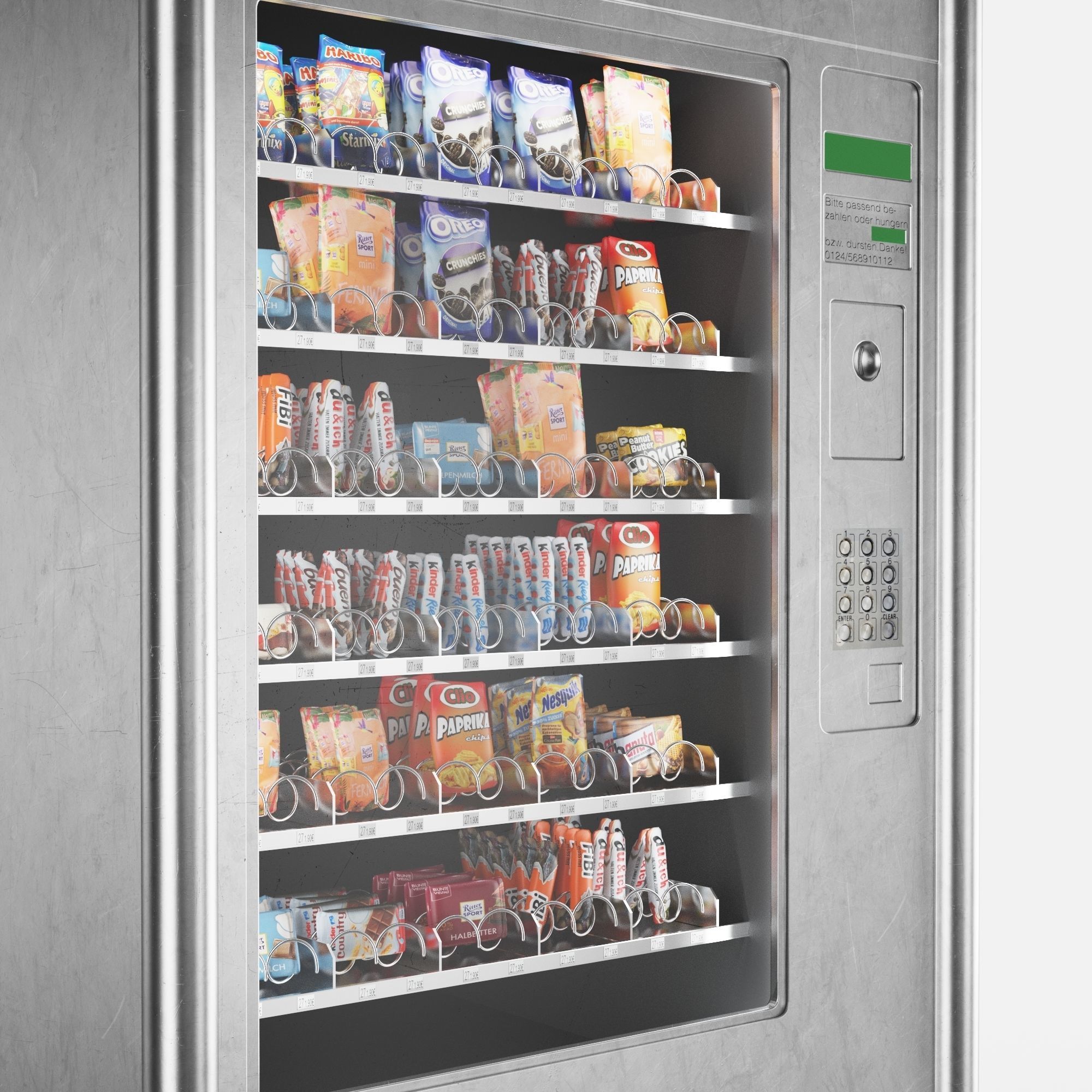 Vending machine - Dispenser - Snack and Drinks 3D model_1