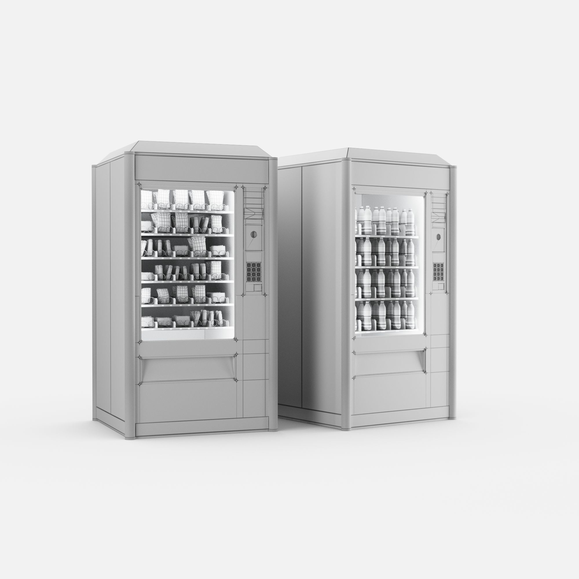 Vending machine - Dispenser - Snack and Drinks 3D model_3