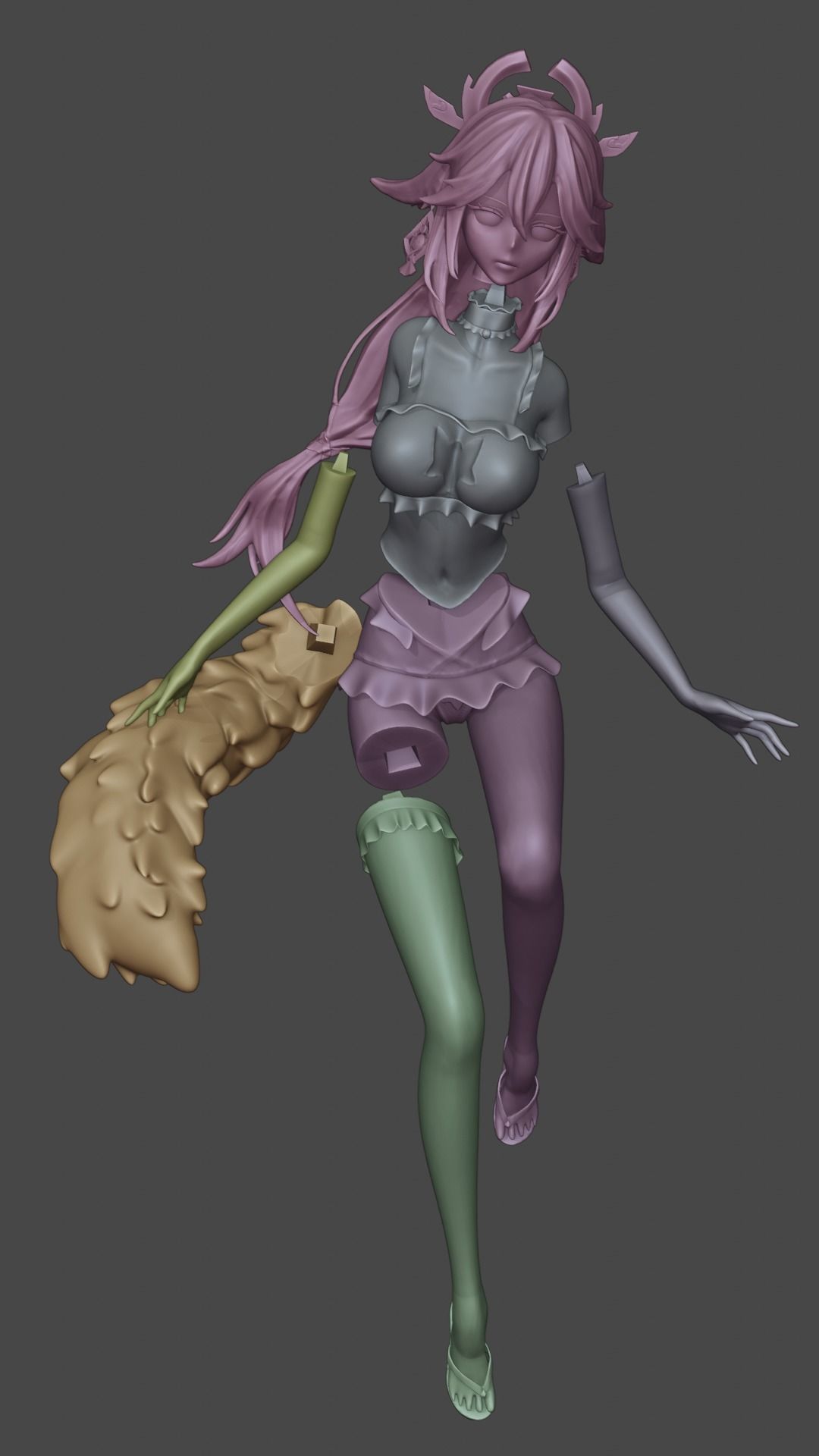 Yae Miko Swimsuit Genshin Impact HIDEF KEYED 3D print model 3D print model_2