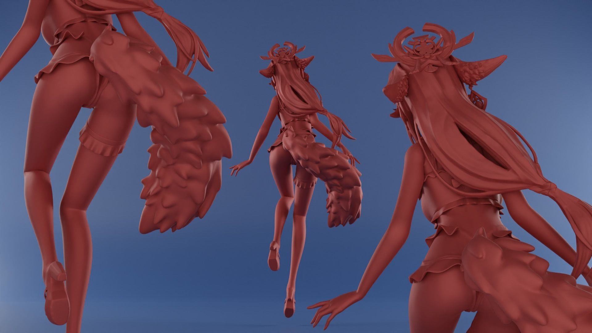 Yae Miko Swimsuit Genshin Impact HIDEF KEYED 3D print model 3D print model_5