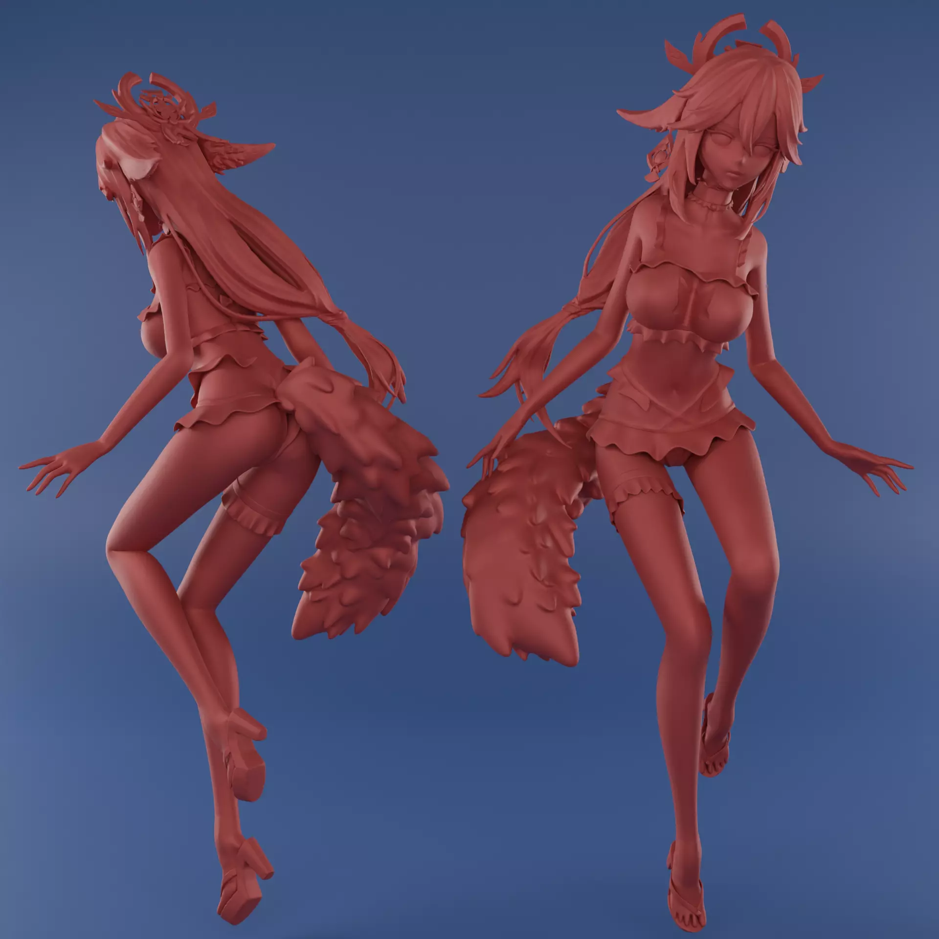 Yae Miko Swimsuit Genshin Impact HIDEF KEYED 3D print model 3D print model_0