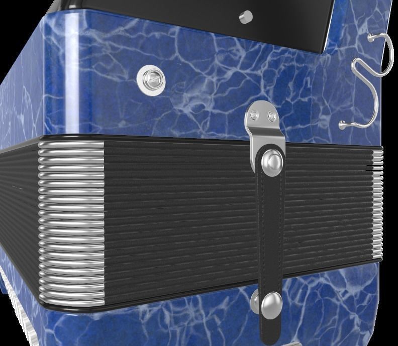 Accordion Low-poly 3D model_4