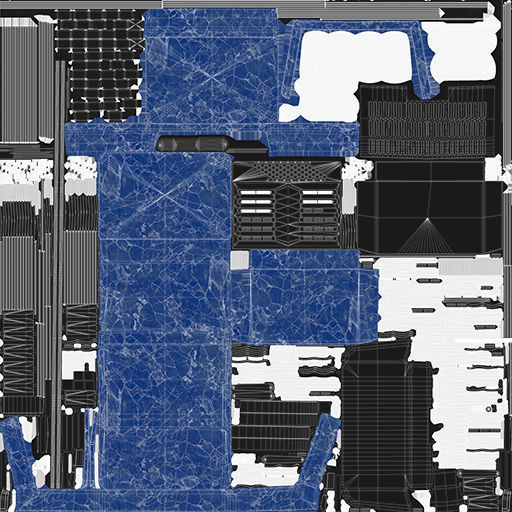 Accordion Low-poly 3D model_7