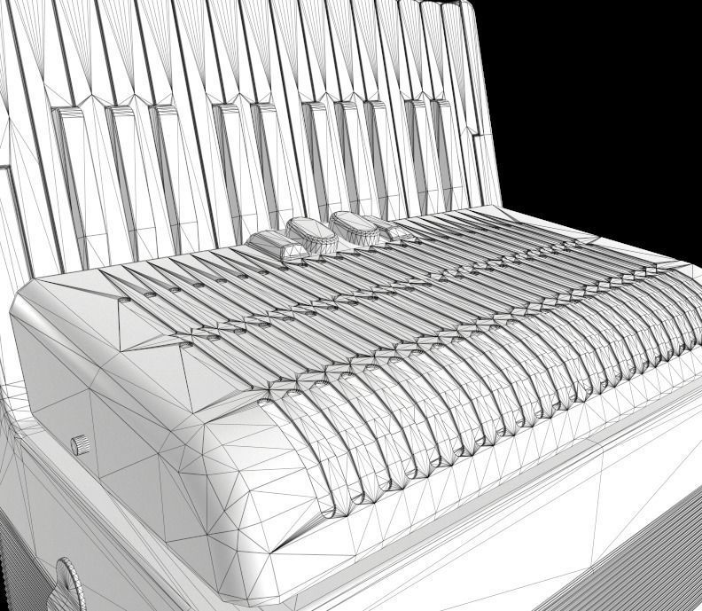 Accordion Low-poly 3D model_9