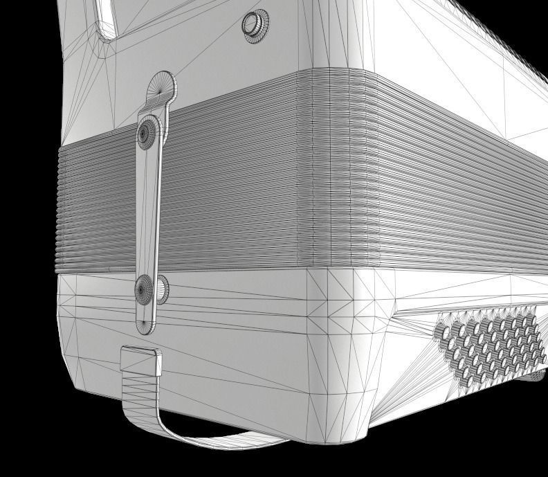 Accordion Low-poly 3D model_10