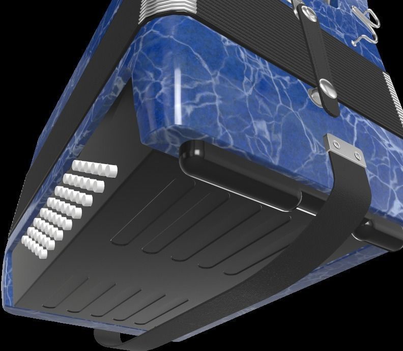 Accordion Low-poly 3D model_5