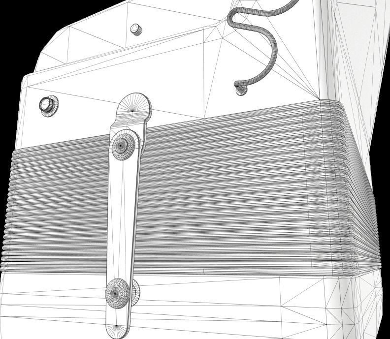 Accordion Low-poly 3D model_12