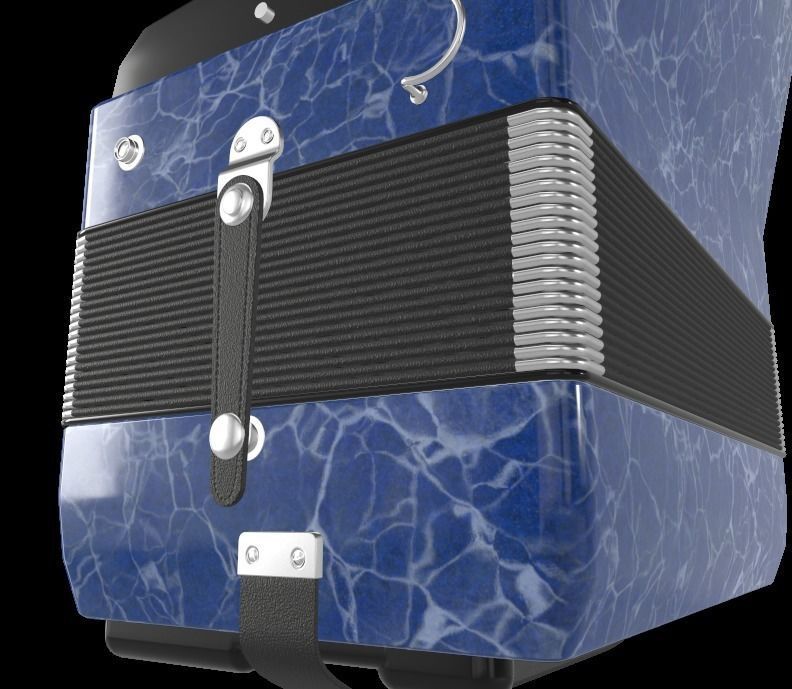 Accordion Low-poly 3D model_2