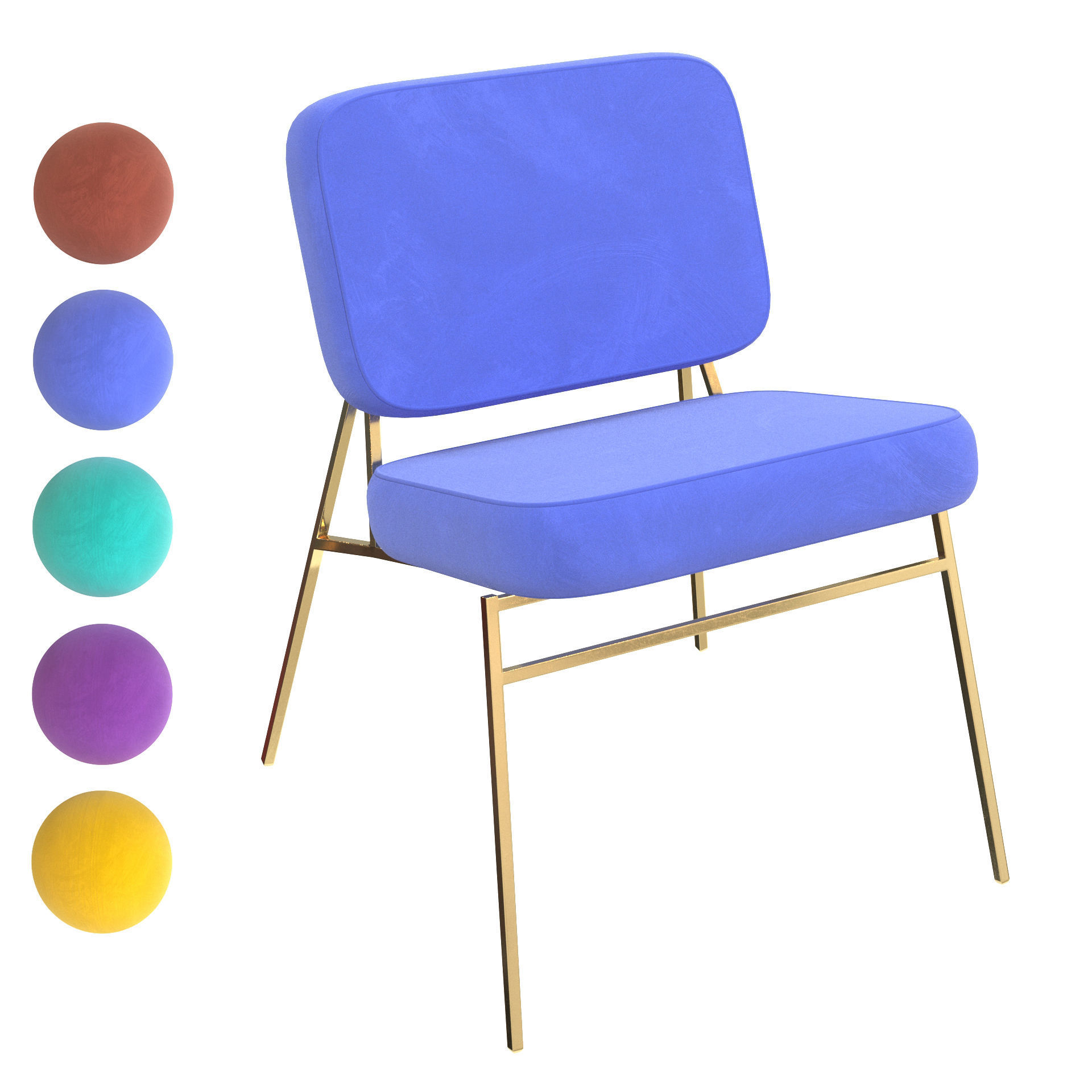 Modern chair 3D model_2
