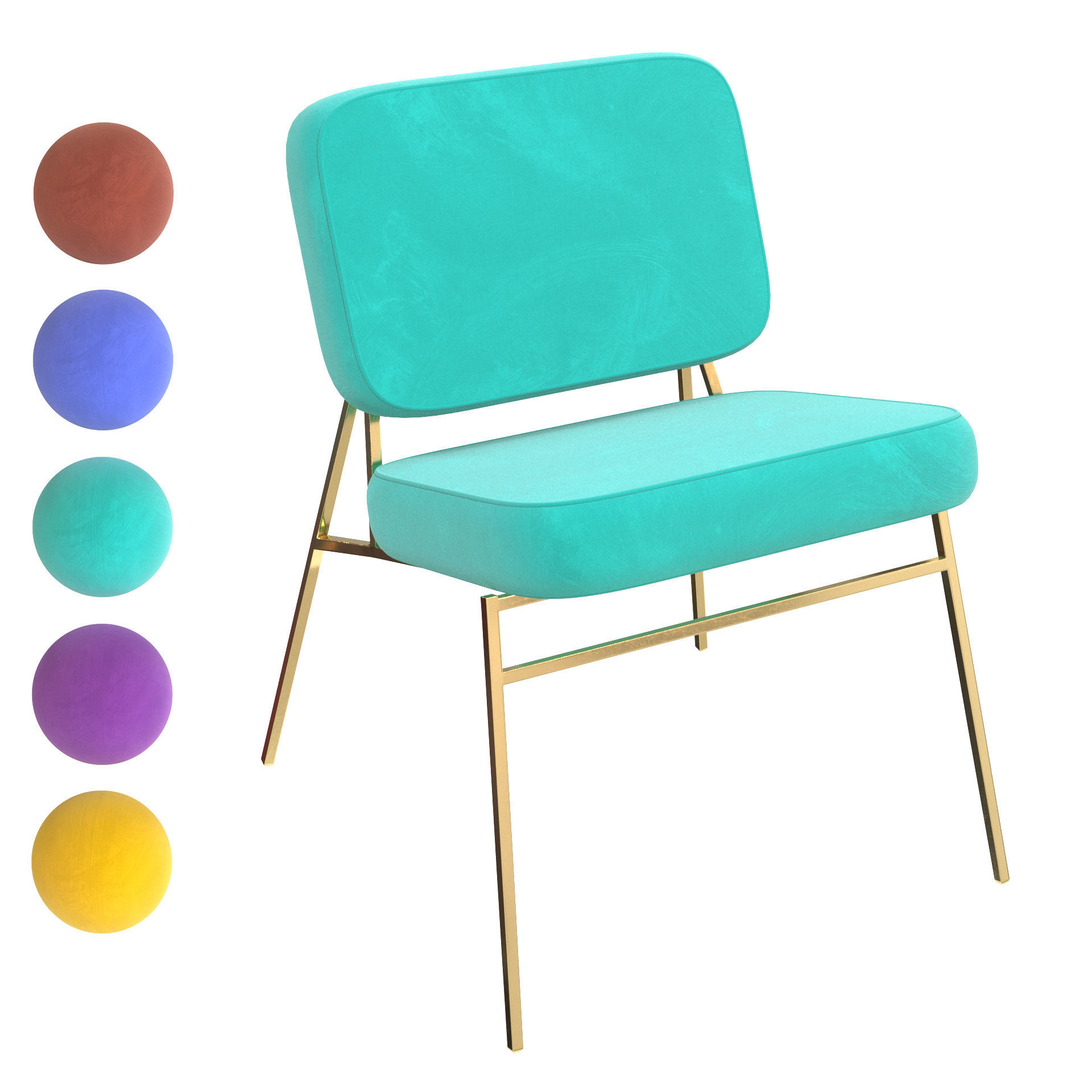 Modern chair 3D model_3