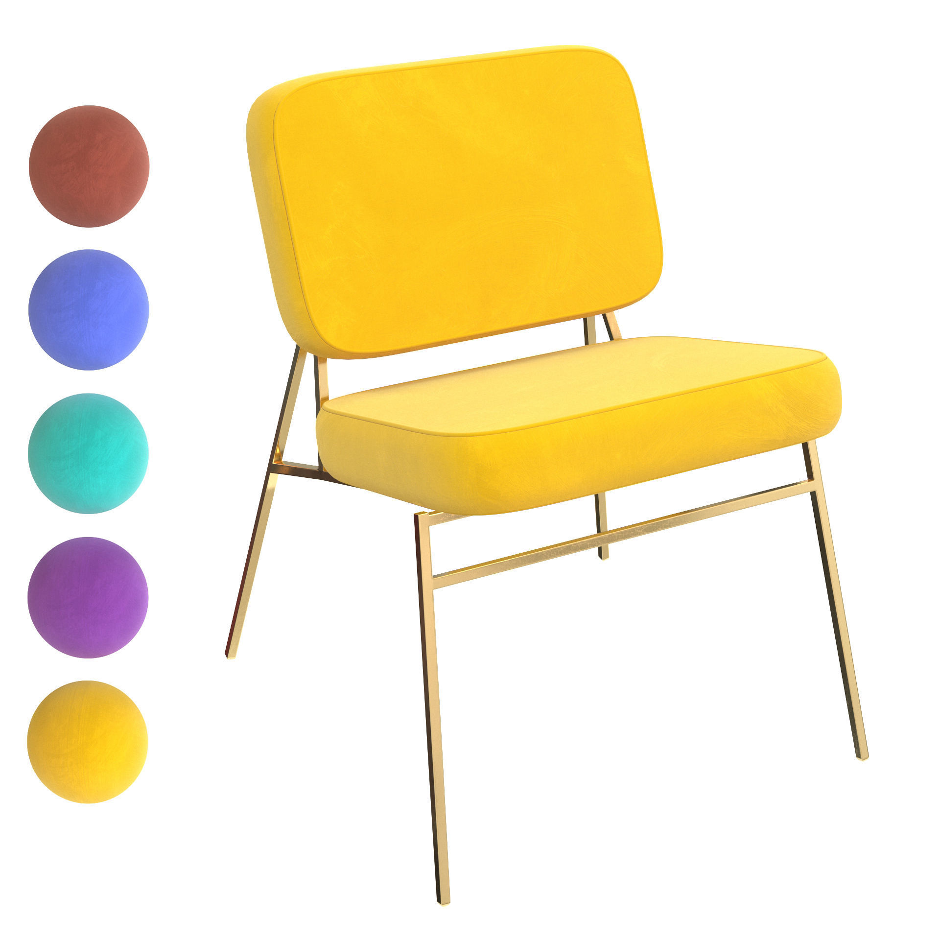 Modern chair 3D model_5