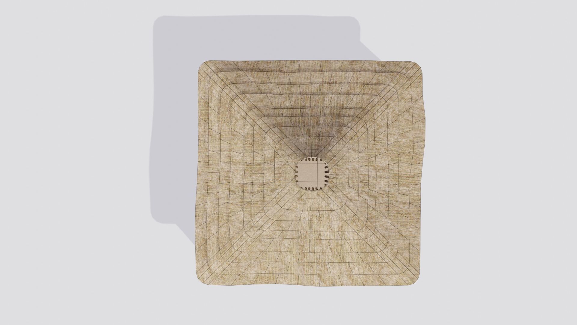 Hut house Low-poly 3D model_9