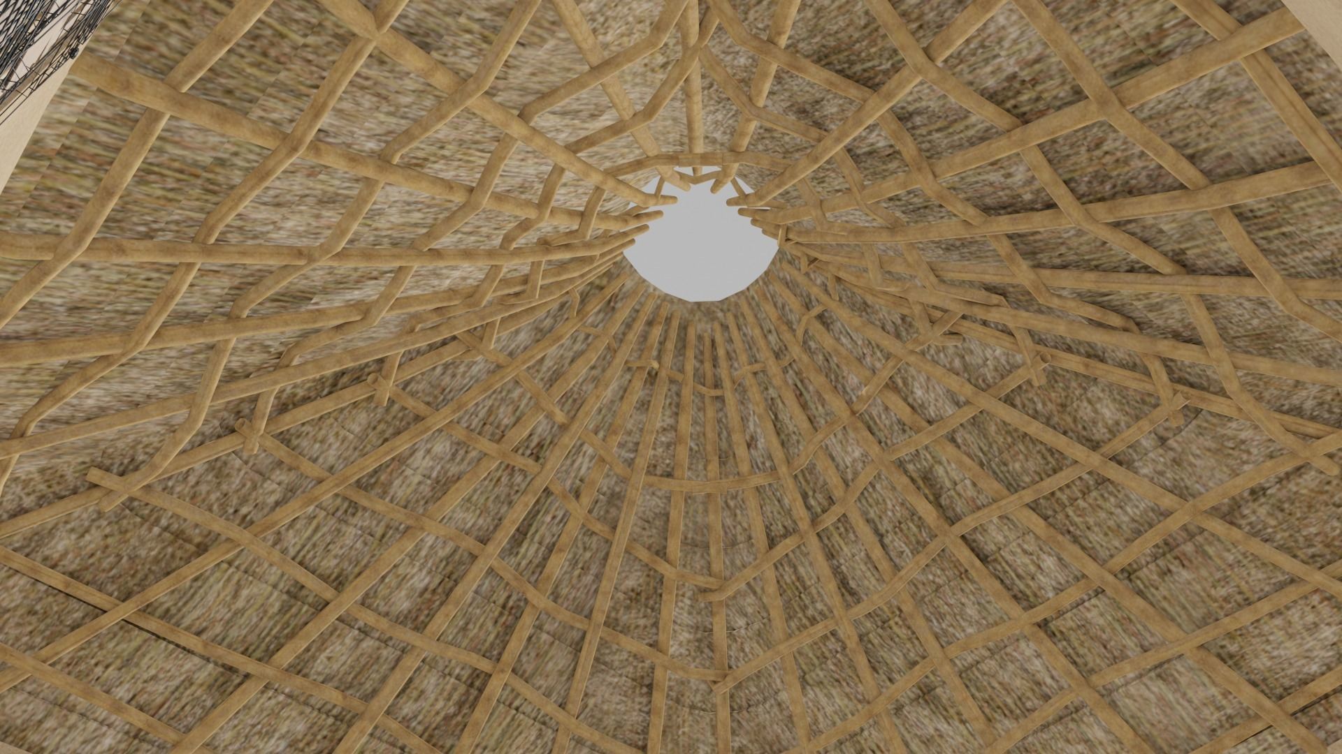 Hut house Low-poly 3D model_12