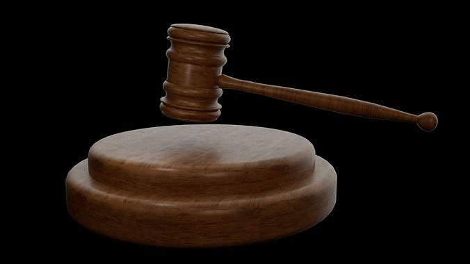 Hammer wooden gavel Free 3D model