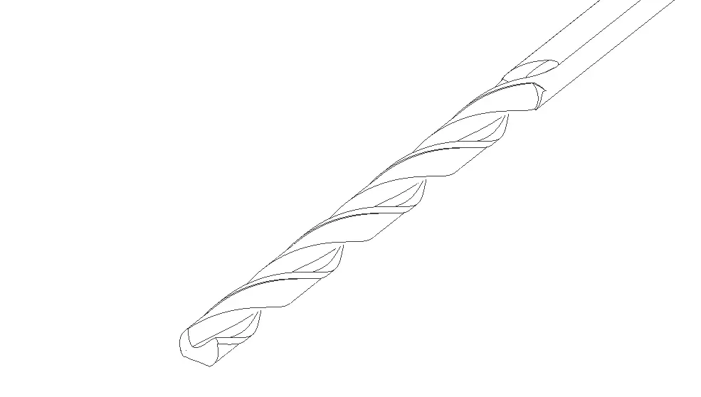 Drill Bit Dental and Veterinary use diameter 2mm - lenght 100mm 3D model_0