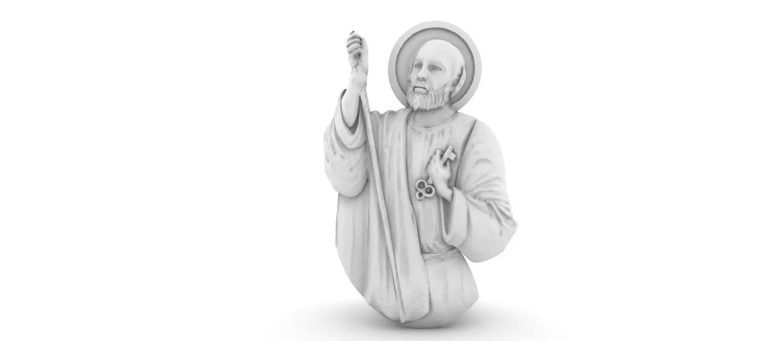 Saint Peter Sao Pedro 3D print model_0
