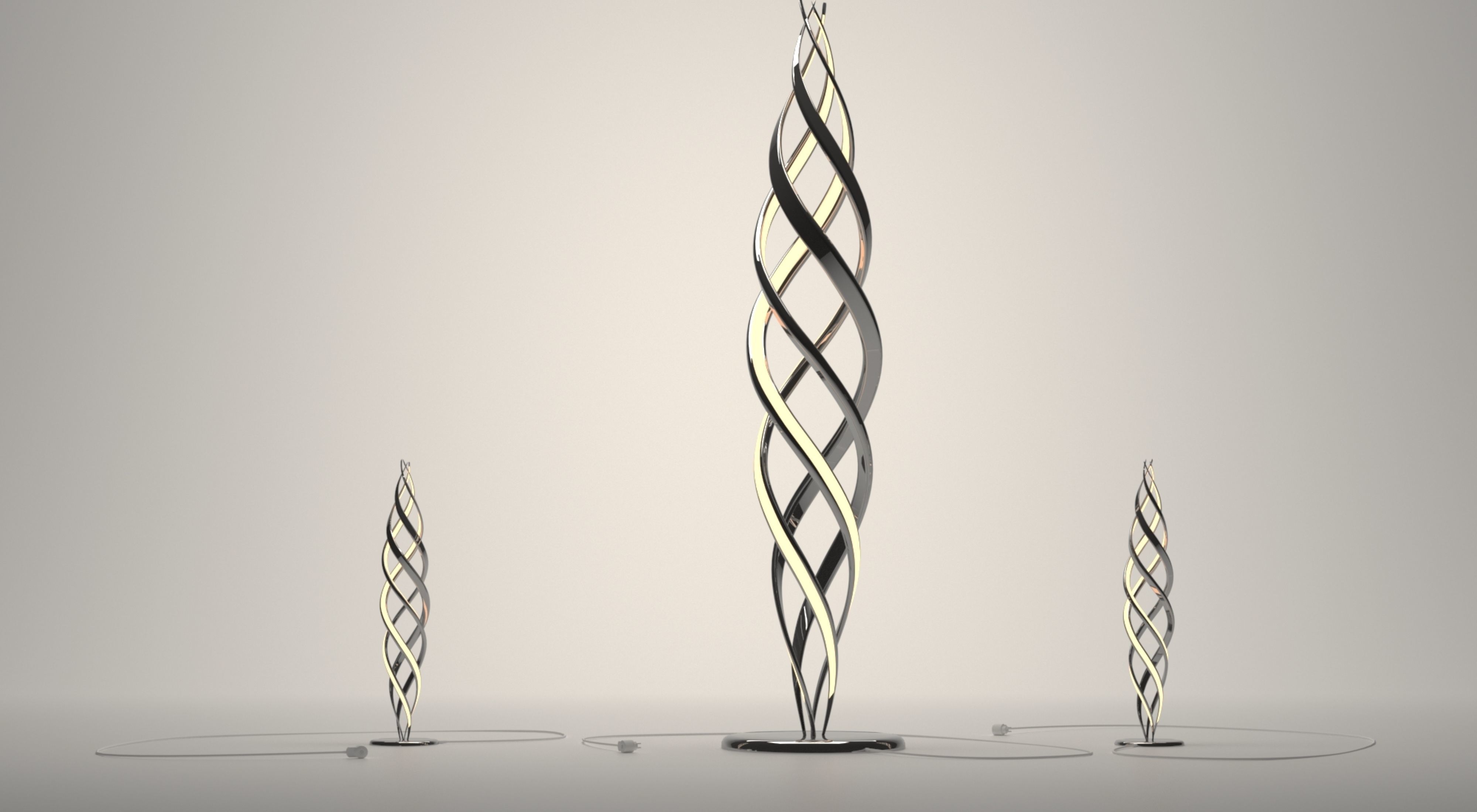 Spiral lamp 3D model_2