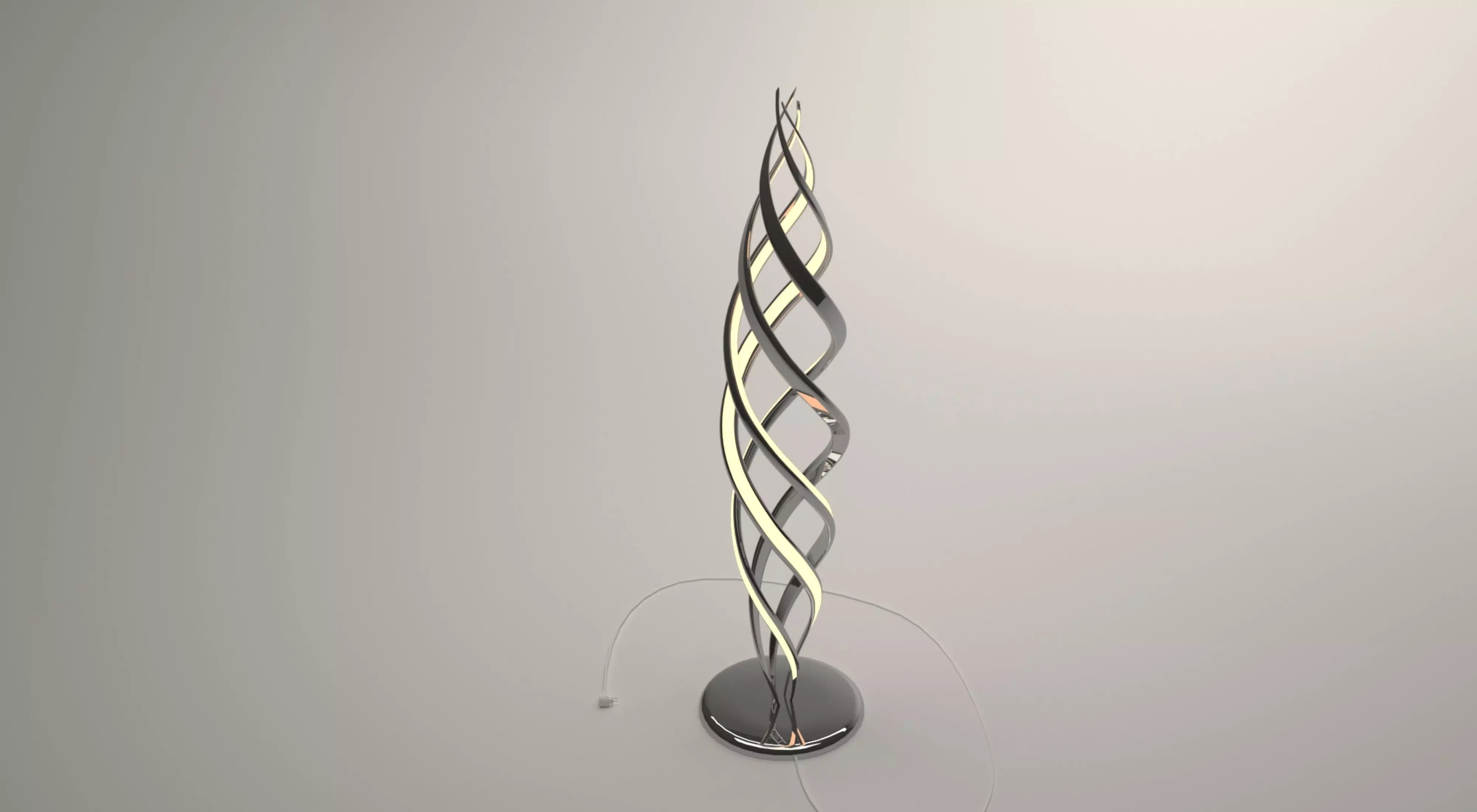 Spiral lamp 3D model_0