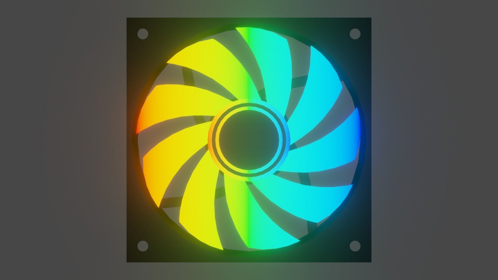 pc case fan free 3D model CGTrader