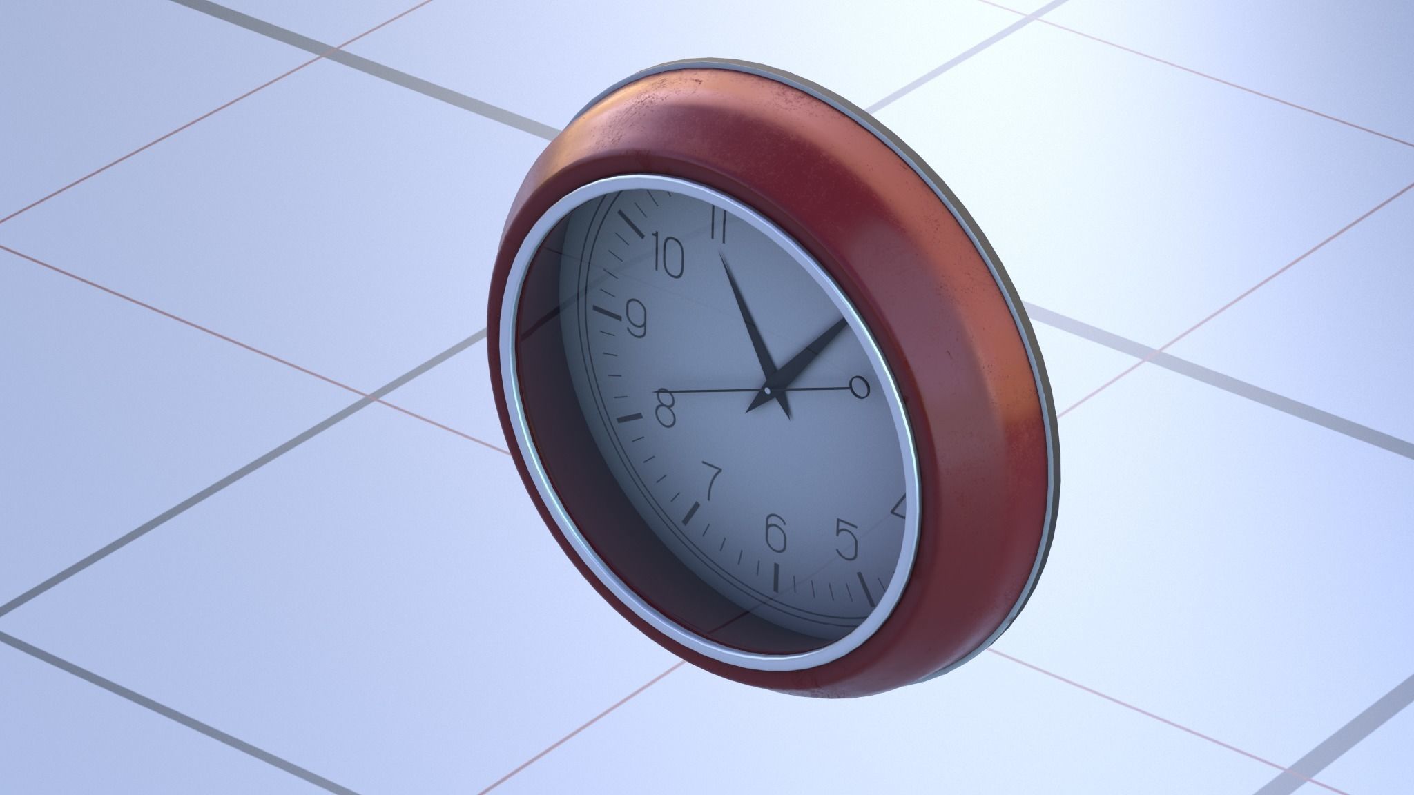 Wall clocks PBR low-poly 3D Model Low-poly 3D model_3