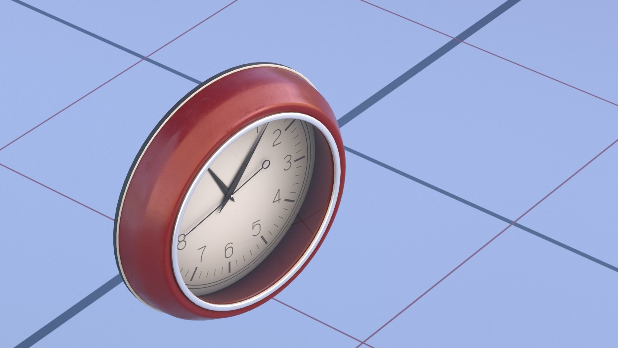 Wall clocks PBR low-poly 3D Model Low-poly 3D model_1