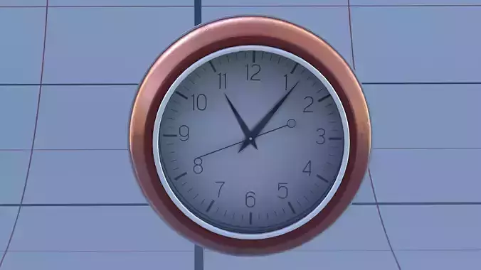 Wall clocks PBR low-poly 3D Model Low-poly 3D model