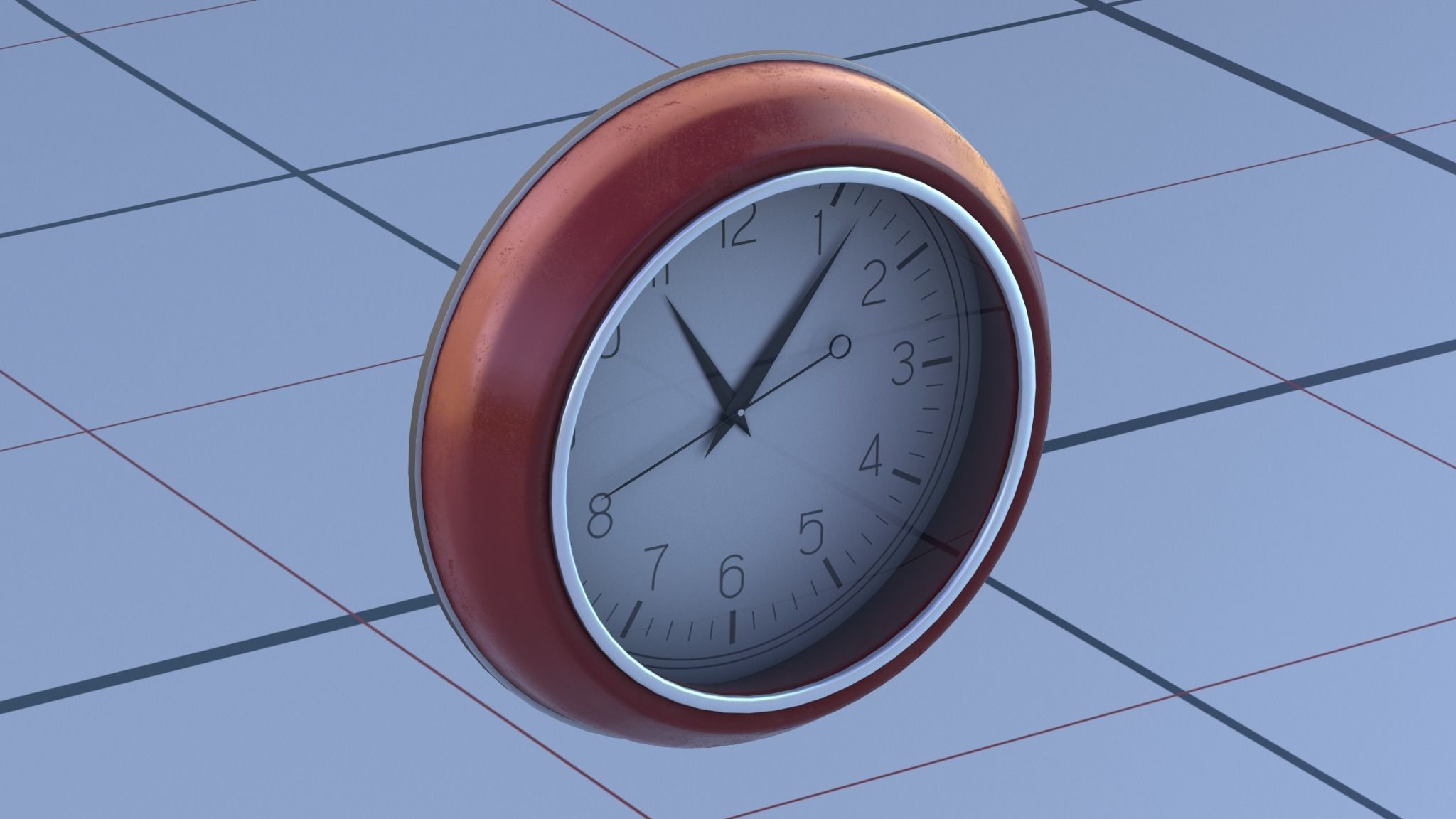 Wall clocks PBR low-poly 3D Model Low-poly 3D model_2