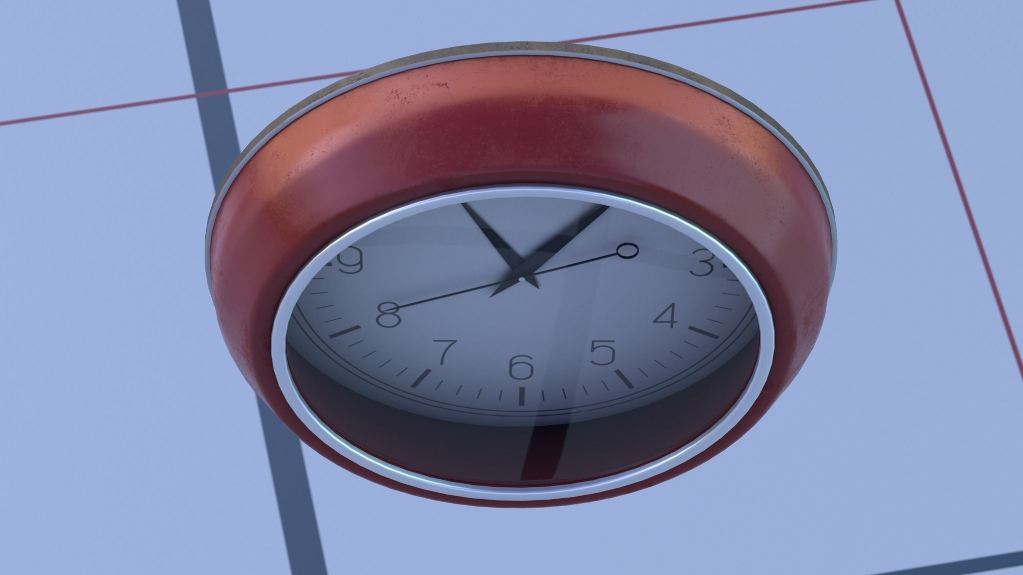 Wall clocks PBR low-poly 3D Model Low-poly 3D model_4