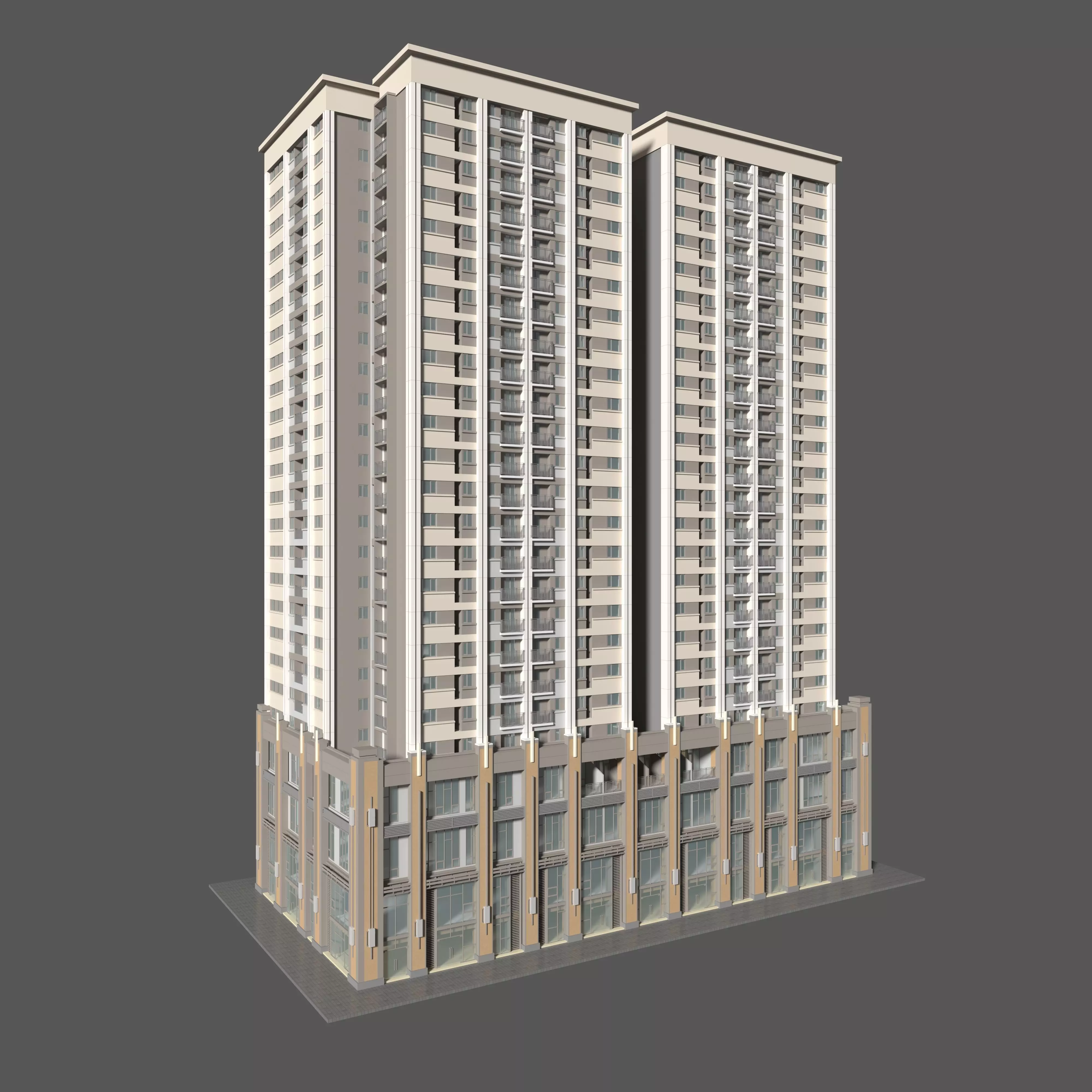 Tower Apartment 1 3D model_0