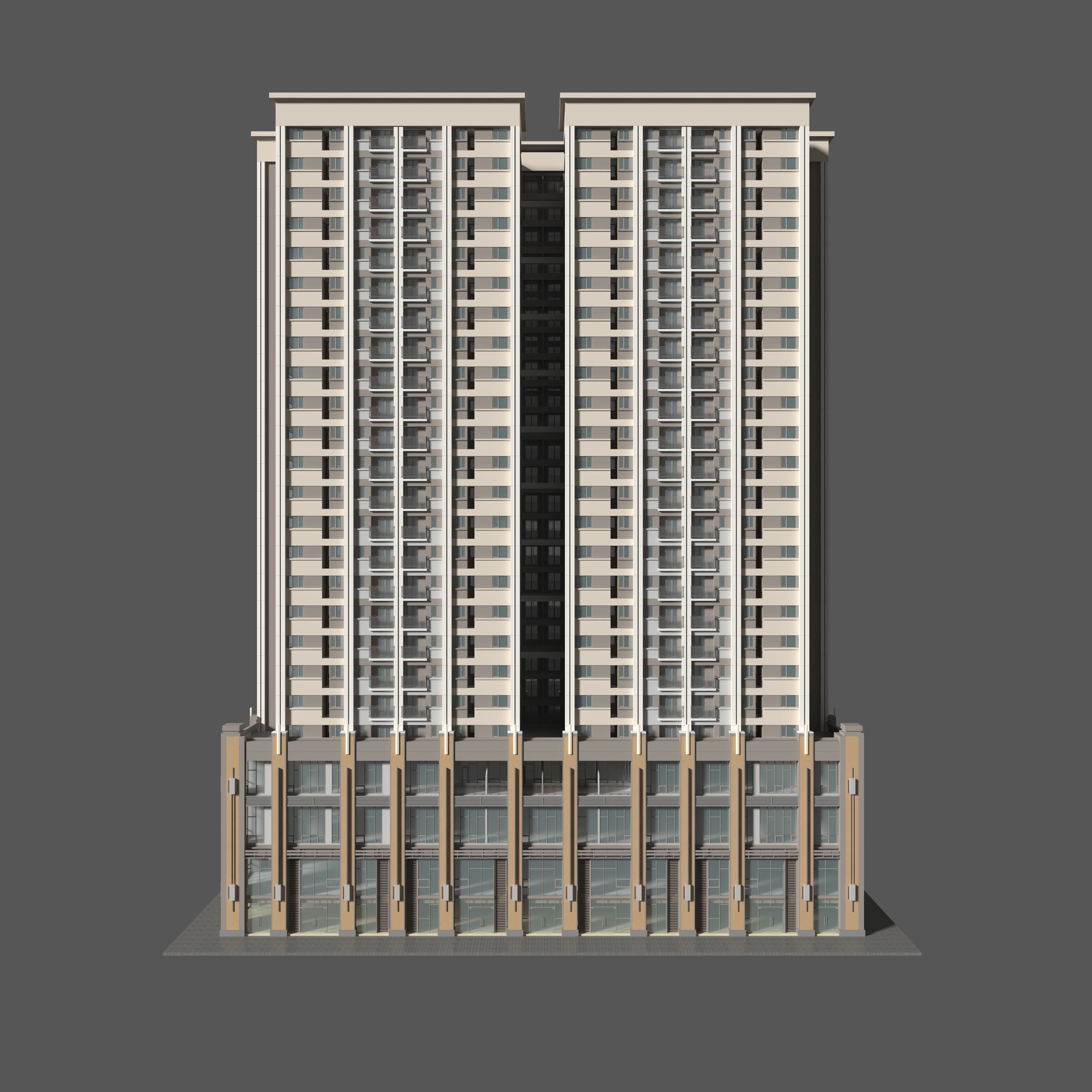 Tower Apartment 1 3D model_2