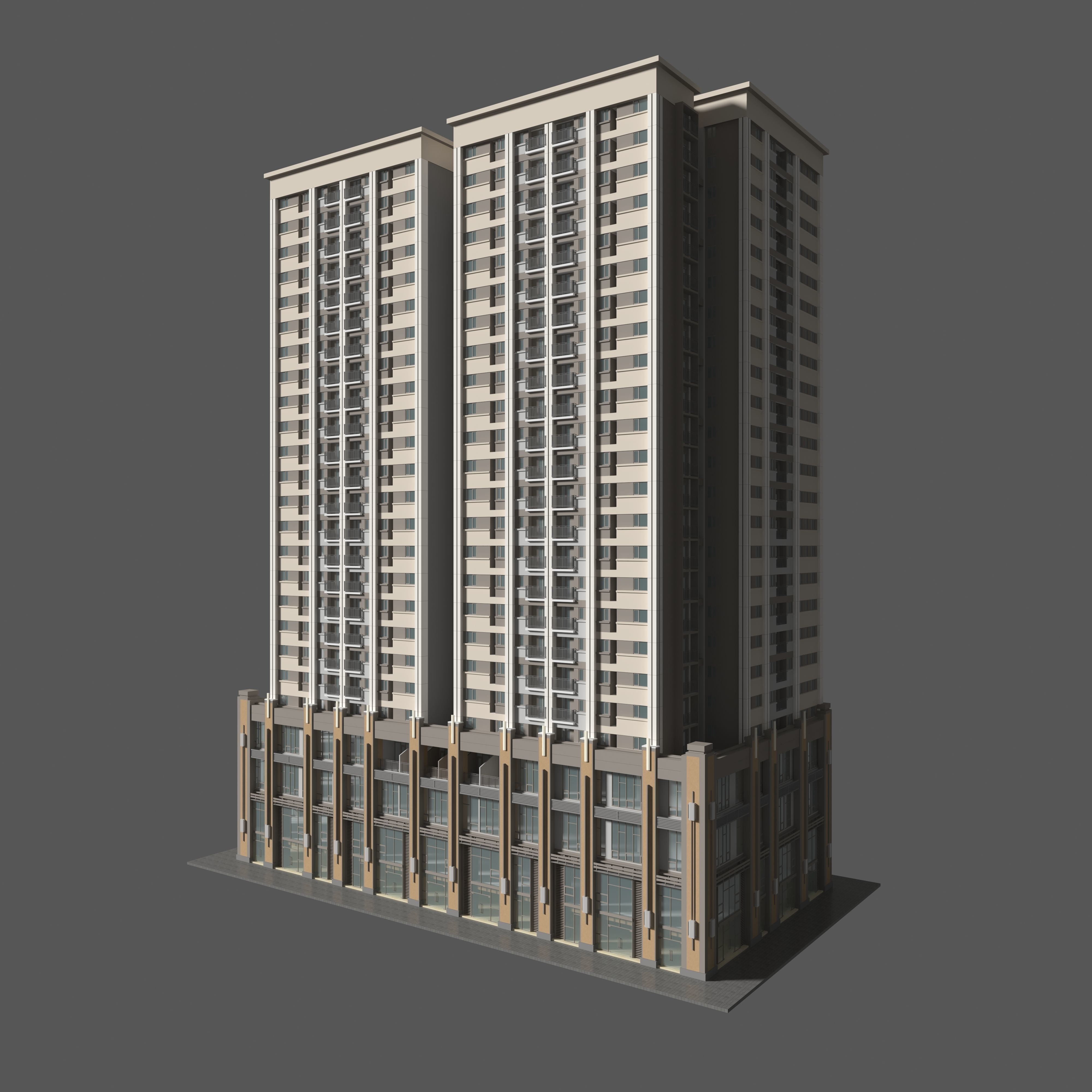 Tower Apartment 1 3D model_4