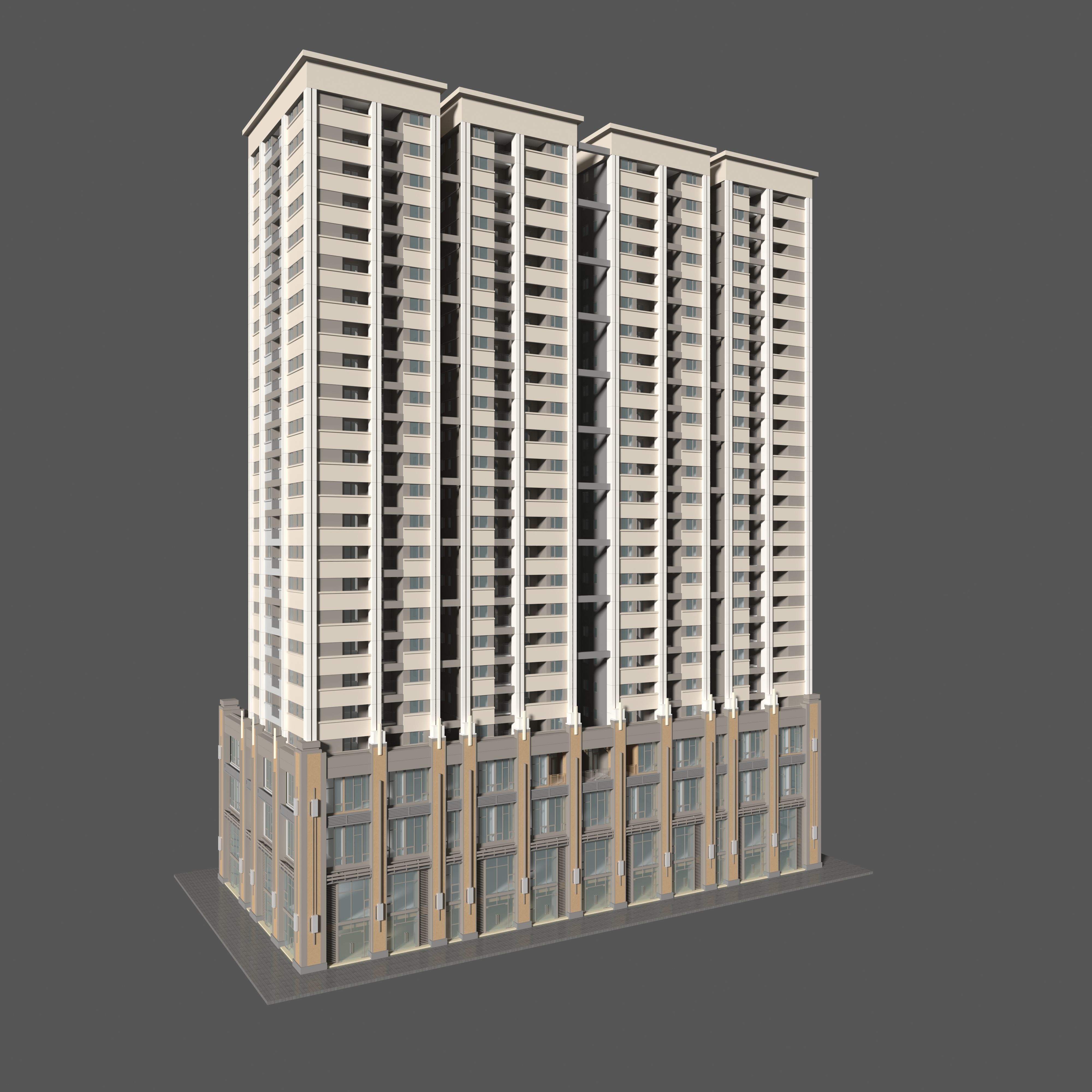 Tower Apartment 1 3D model_6