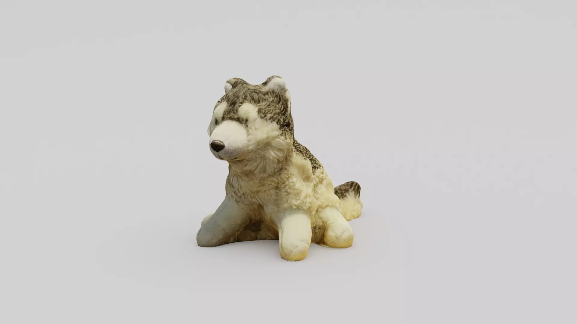 Stuffed Animal Wolf 3D Scan Low-poly 3D model