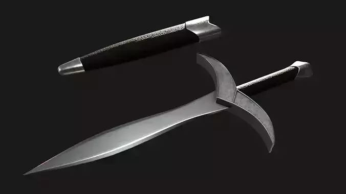 Blade with scabbard 3D model